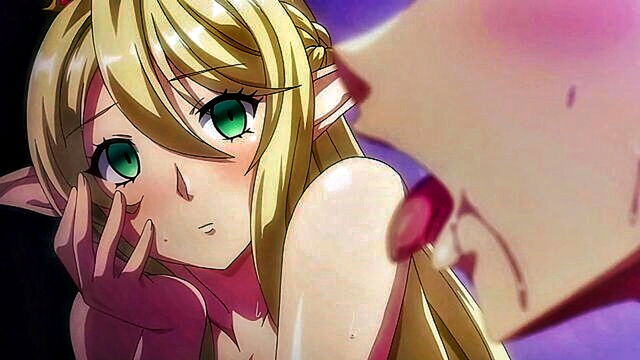 big tits, hentai, big ass - kyonyuu elf threesome and creampie   part 1 and 2