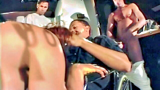 jizz queen takes on multiple partners in gangbang : Bang