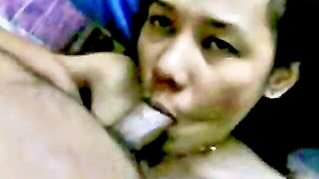 teen, blowjob, asian - indonesian teenager gets a facial after giving a blowjob