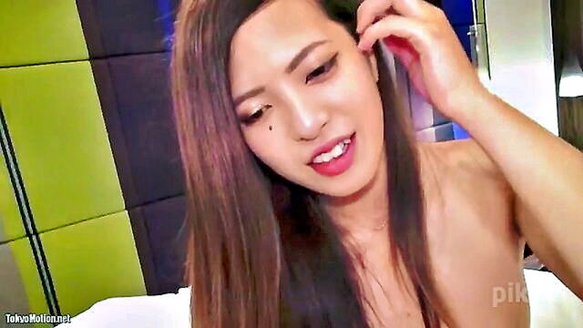 creampie, asian, amateur - tiny teen gets fucked and covered in cum in pov video