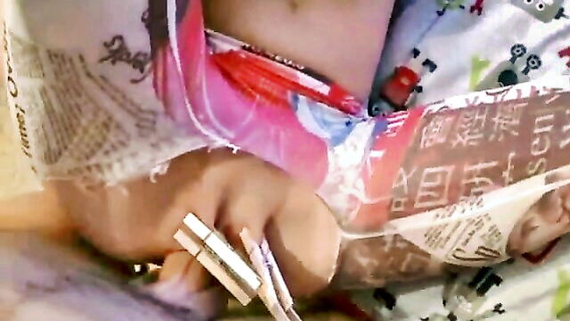 teen, bondage, gagged - gagged teen on the bed