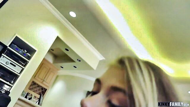 pov blowjob, big natural tits, big cock - skinny doll ass doggy tryout
