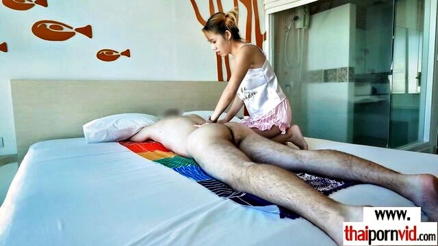 thai, massage, amateur - petite thai massage girl gets fucked