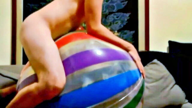 amateur, latin, masturbation - inflatable sex ball hardcore humping