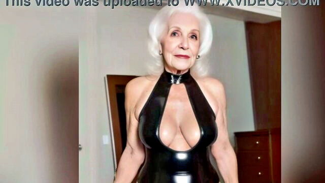 latex, compilation, grannies - latex granny sex