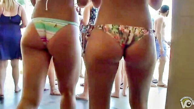 caught, girls, booties - sweet girls caught at the beach