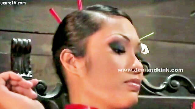 bondage, slave, demand kink - demand kink femdom cock bite