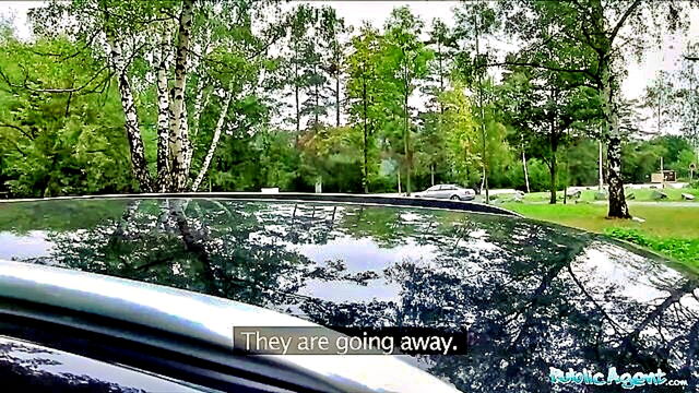 amateur public agent cindy loarn and her bubble butt companion engage in sexual activity in a parked car outdoors : Public Agent
