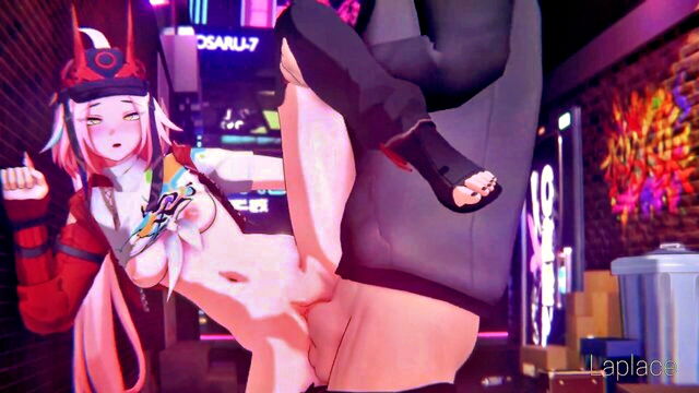 lady (devil may cry), breasts bigger than head, scrap baby (fnaf) - bouncing allyway deal breasts