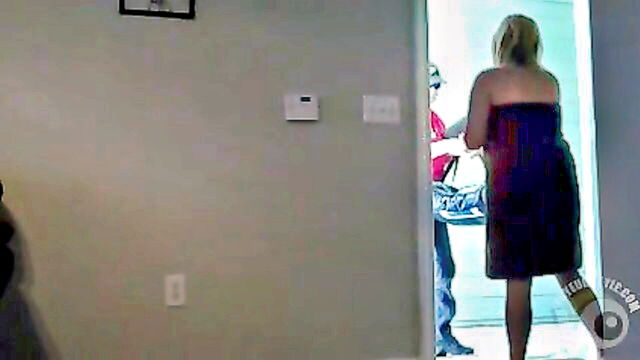 naked, body, milf - hot milf exhibitionist delivery door