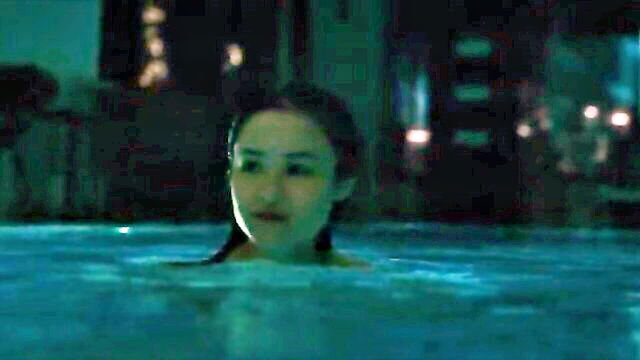lesbian kiss, lesbian, pool - sexy lesbian tv scene