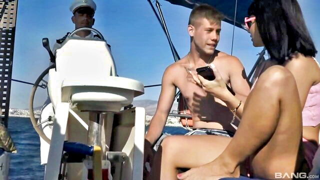 babes, boat, brunette - rosa rozita on boat