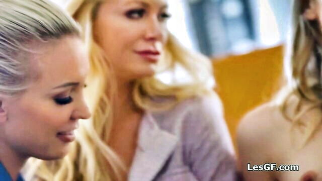 lesbian, doctor, foursome - gyno turns to foursome