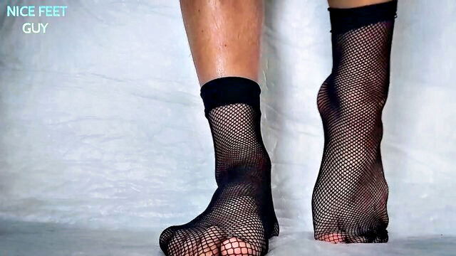 gay fishnet, fishnet feet, fishnets - fishnets soles and feet