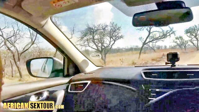 big ass, big ass teen, tits - african teen blowjob in car