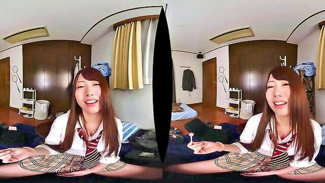 pov porn, japanese, students - asian vr teen show white panties