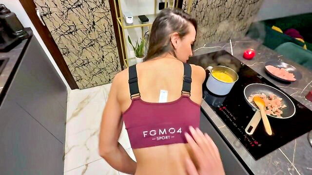 porn video, amateur, lesbian porn - lesbian sex with cooking
