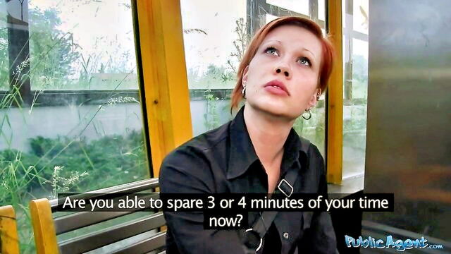 cumshot, public, blowjob - czech redhead agent xxx