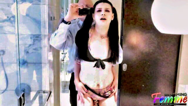 blowjob, anal, amateur - alice crystal sissy bath sex