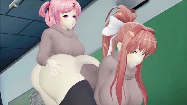 deathwing (world of warcraft), lobelia (dead or alive), maria rodrigue (fnaf) - ddlc futa animation