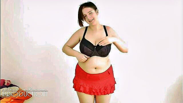bbw porn, big areolas, big boobs porn - new bra try on with big tits