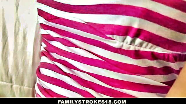 step-daughter, step-daddy, familystrokes - stepfather watches stepdaughters from afar for potential sexual encounter