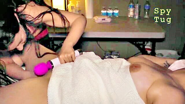 Anna Bell Peaks - lesbian massage with anna bell peaks and dildo play