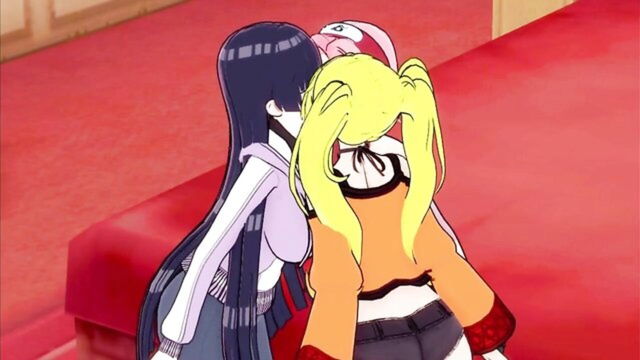 threesome, hentai, lesbian - naruto lesbian threesome