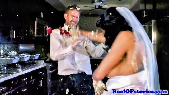 busty bride facial