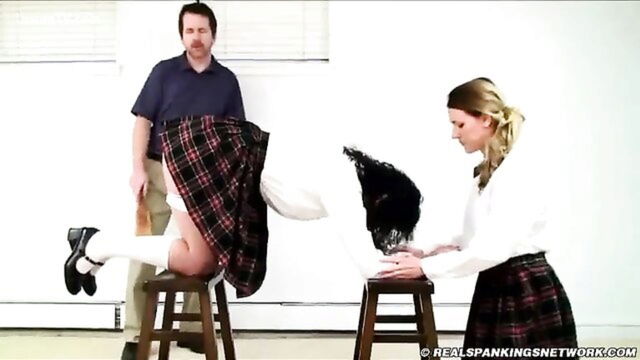 slave, real spankings network, whipping - dominant daddy spanks school girls