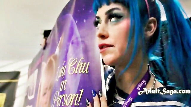 lulu chu, jewelz blu, codi vore - cosplay futa glory holes