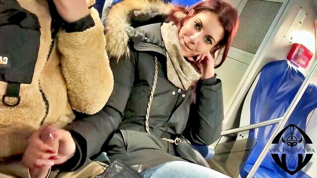 hard cock between train seats