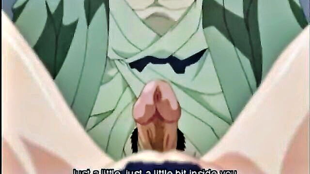 anime, hentai, japanese - mature man fondles giant breasted japanese anime mother