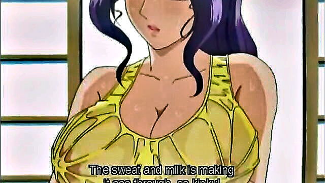 hentai, pervert, nasty - an elderly pervert engaging in sexual activity with an anime character possessing large breasts