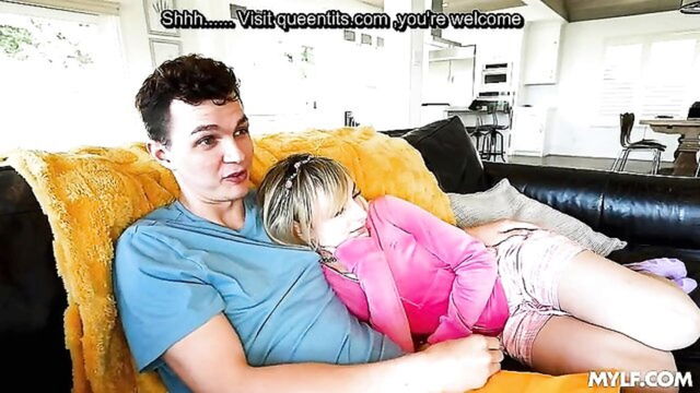 boyfriend sucking boobs, stepmom, big tits - stepmom getting fucked while sleeping