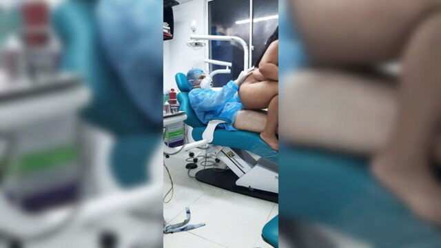 hardcore, brunette, amateur - melody tarly dentist ride