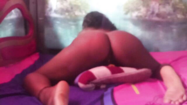 ebony, big tits, brunette - black man banana hump