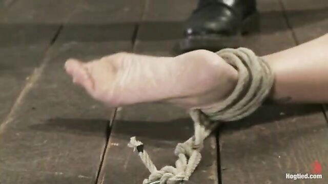 brunette, bondage, domination - amber rayne bondage scene