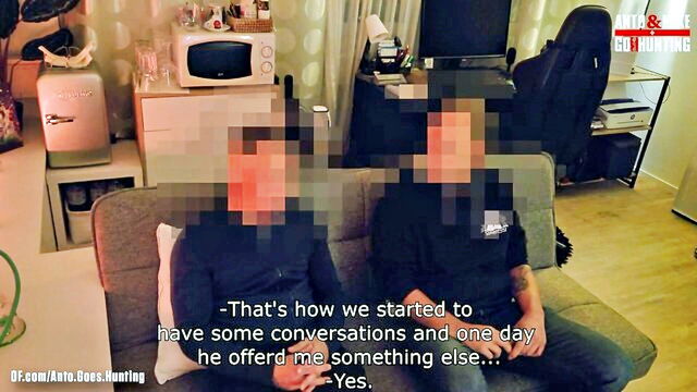 antogoeshunting - accidental wank threesome