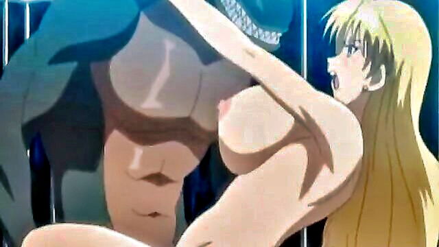 boobs, anime, huge - monster fucks a woman with giant breasts in anime hentai