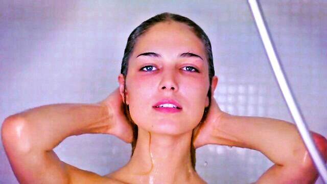 hot music, music clip, topless - topless marie selepec bathroom