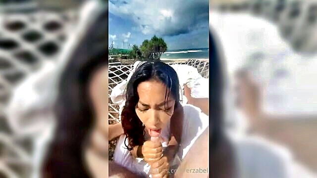 asian, amateur, blowjob - asian beauty giving a blowjob in a hammock