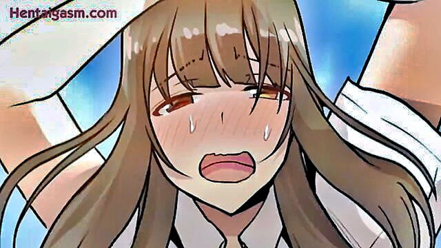 brunette, hentai, blowjob - sensual hentai featuring a brunettes oral skills