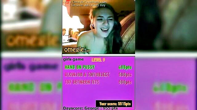 in the room, playing, points game - omegle points game with a friend in the room   in hd