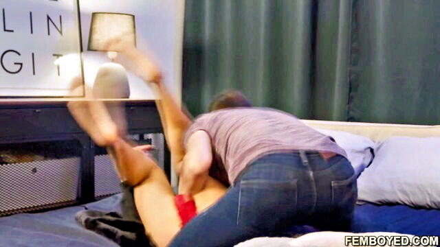 femboy sex, femboy gay, femboy porn - femboy angel santana footjob