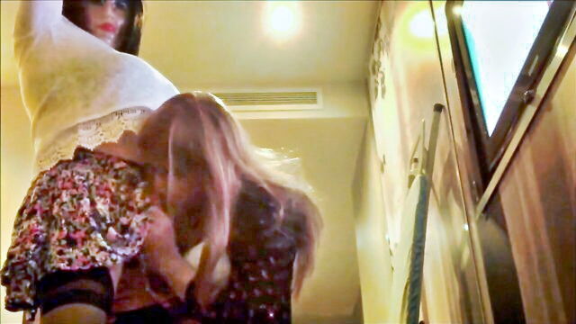 masturbation, crossdresser, amateur - teasing twins handjob