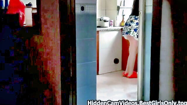 kitchen, fucked, behind - asian wife doggy kitchen