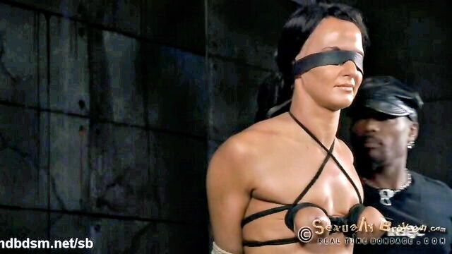 cock-gagging, bondage sex, breast bondage - submissive bondage poon tang