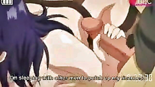 asian hentai, horny, hot mom - group sex with a horny mom