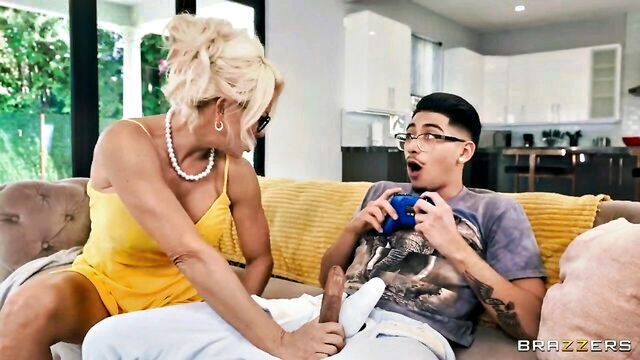 girl on girl, naked girls, naked girl - brave milf takes on her son and his friend